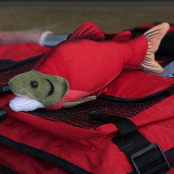 Sockeye Salmon Realistic Fish Stuffed Plush Toy - Picture 6 of 6